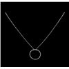 Image 2 : 0.30 ctw Diamond Circle Necklace - 14KT White Gold