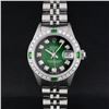 Image 1 : Rolex Stainless Steel Diamond and Emerald DateJust Watch