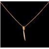 Image 1 : 0.05 ctw Diamond Pendant With Chain - 14KT Rose Gold