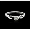 Image 2 : 14KT White Gold 0.20 ctw Diamond Solitaire Ring