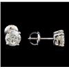 Image 2 : 1.48 ctw Diamond Stud Earrings - 14KT White Gold