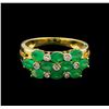 Image 2 : 1.59 ctw Emerald and Diamond Ring - 14KT Yellow Gold