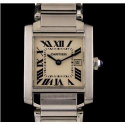 Cartier Stainless Steel Tank Francaise Watch