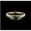 Image 2 : 14KT Yellow Gold 0.96 ctw Blue Diamond Ring