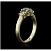 Image 3 : 14KT Yellow Gold 0.96 ctw Blue Diamond Ring