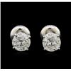 Image 1 : 1.31 ctw Diamond Stud Earrings - 14KT White Gold