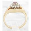 Image 9 : 0.07 ctw Ruby and Diamond Ring - 14KT Yellow Gold