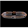 Image 1 : 1.19 ctw Diamond Evil Eye Bracelet - 14KT Rose Gold