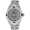 Image 1 : Rolex Stainless Steel VVS Diamond and Emerald DateJust Ladies Watch