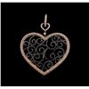 Image 1 : 2.61 ctw Black Diamond Pendant - 18KT White Gold