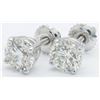 Image 2 : GIA Certified 2.11 ctw Diamond Stud Earrings - 14K White Gold