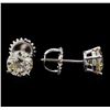 Image 2 : 1.49 ctw Diamond Earrings - 14KT White Gold