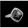 Image 1 : 8.30 ctw Black Diamond Ring - 14KT White Gold