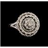 Image 1 : 14KT White Gold 1.28 ctw Brilliant Cut Diamond Ring