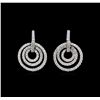 Image 1 : 14KT White Gold 0.85 ctw Diamond Earrings