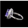 Image 3 : 14KT White Gold 5.61 ctw Tanzanite and Diamond Ring