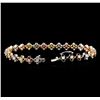 Image 3 : 1.22 ctw Diamond Bracelet - 14KT Tri Color Gold