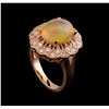 Image 4 : 2.63 ctw Opal and Diamond Ring - 14KT Rose Gold