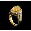 Image 4 : 2.27 ctw Opal and Diamond Ring - 14KT Yellow Gold