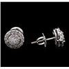 Image 2 : 1.00 ctw Diamond Earrings - 14KT White Gold