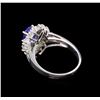 Image 3 : 14KT White Gold 1.28 ctw Tanzanite and Diamond Ring