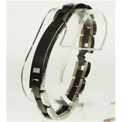 STAINLESS  STEEL & DIAMOND BRACELET