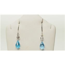 14KT GOLD TOPAZ EARRINGS