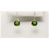 Image 1 : 14KT GOLD EMERALD DROPSIDE EARRINGS