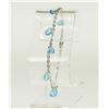 Image 1 : 10KT GOLD BLUE TOPAZ BRACELET