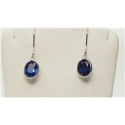 14KT GOLD ENCHANCED SAPPHIRE EARRINGS