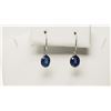 Image 2 : 14KT GOLD ENCHANCED SAPPHIRE EARRINGS