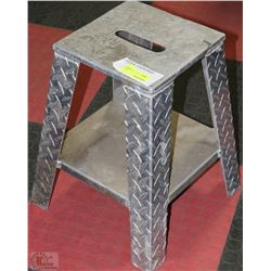 METAL STOOL APPROXIMATELY 17.5" TALL14.5" AT BASE