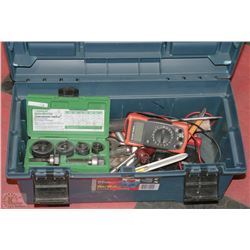 RUBBERMAID TOOLBOX WITH CONTENTS