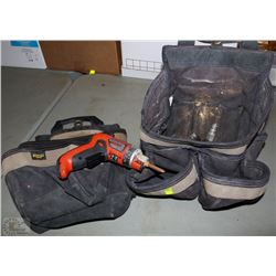 CARPENTERS TOOL POUCH WITH TOOLS INCLUDING