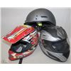 Image 1 : THREE MOTORCYCLE HELMETS
