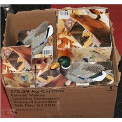 BOX OF DUCK ORNAMENTS MADE IN CANADA