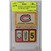 Image 1 : 1976 MONTREAL CANADIEN HELMET AND STICK DECAL CARD