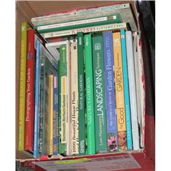 BOX OF GARDENING BOOKS