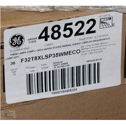 NEW CASE OF 36 NEW 4' G.E. FLUORESCENT LIGHTBULBS