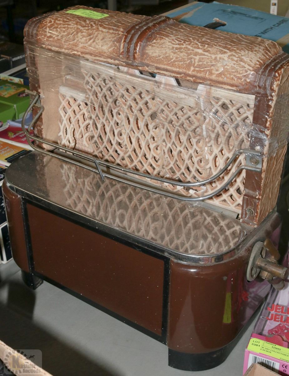 ANTIQUE ARMSTRONG GAS HEATER WITH CERAMIC BRICKS