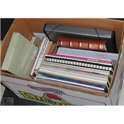 BOX OF SCRAPBOOKING SUPPLIES