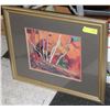 Image 1 : ESTATE FRAMED DOUBLE MATTED FOREST PICTURE