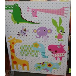 CHILDRENS WALL ART APPROX. 36" X 27.5"