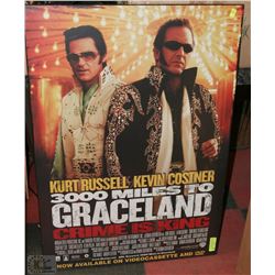 MOVIE POSTER PLAQUERED 3000 MILES TO GRACELAND