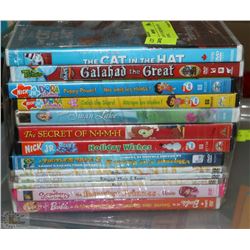 BUNDLE OF 13 CHILDREN'S DVD MOVIES INCL.