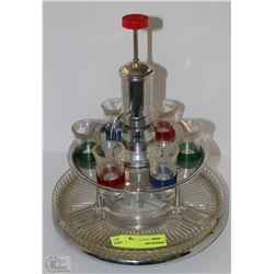 LIQUOR DISPENSER WITH SHOT GLASSES