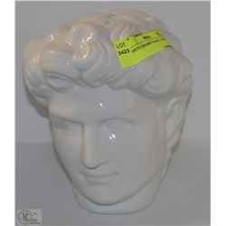WHITE CERAMIC "DAVID"  HEAD