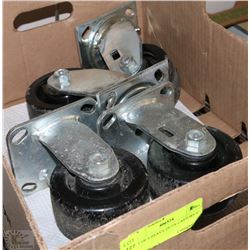 LOT OF 4 HEAVY DUTY CASTORS 4"