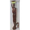 Image 1 : ALL WOOD TRIBAL STATUE 22"H AND 2 HAND MADE &