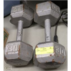 LOT OF 30LB WEIGHTS